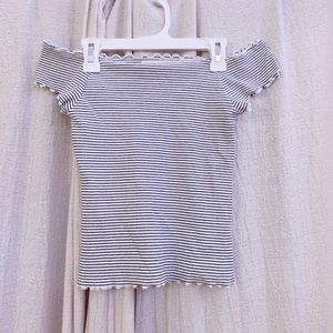 Striped Off the Shoulder Top